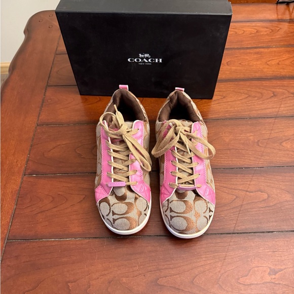 Coach Naya Pink and‎ Brown Sneakers - Picture 1 of 8